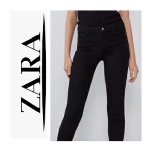 Zara Trafaluc Black Mid-rise Jeans
